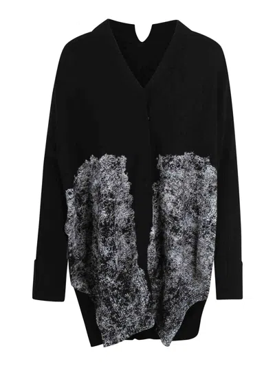 Pierantonio Gaspari Oversized Cardigan With Slits In Multi