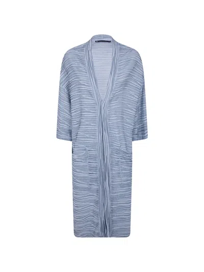Pierantonio Gaspari Pleated Cardigan In Blue