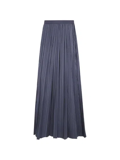 Pierantonio Gaspari Pleated Maxi Skirt In Blue