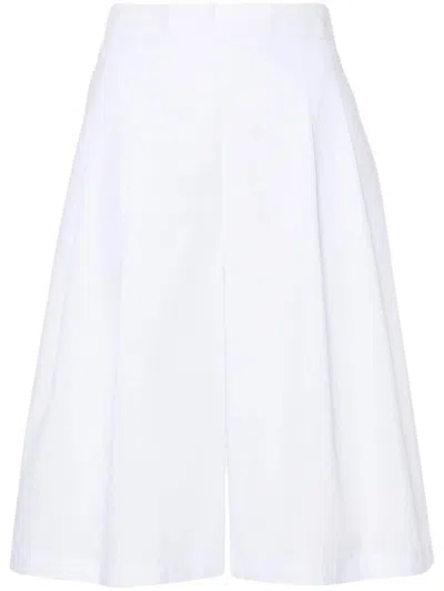 Pierantonio Gaspari Popeline Shorts In White
