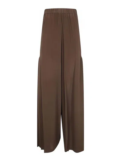 Pierantonio Gaspari Silk Long Trouser In Brown