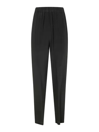 Pierantonio Gaspari Silk Trousers In Black