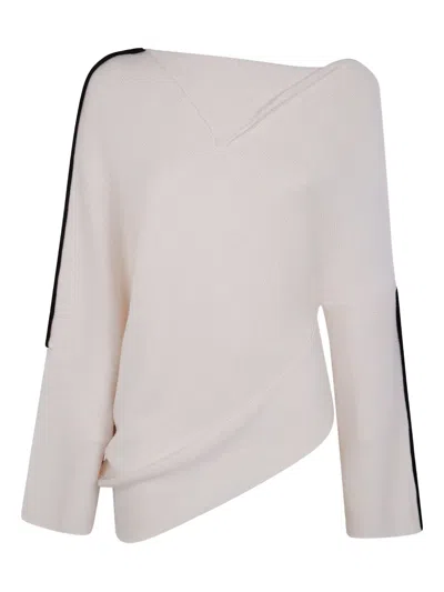 Pierantonio Gaspari Stripe Knit Jumper In White