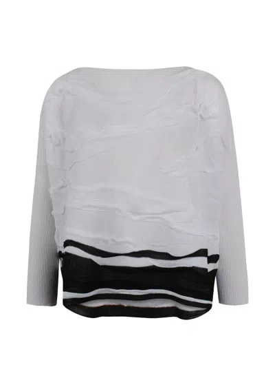 Pierantonio Gaspari Striped Knitted Sweater In White