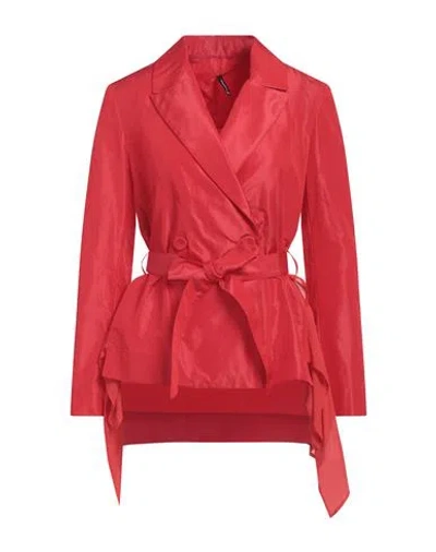 Pierantonio Gaspari Woman Blazer Red Size 10 Polyester, Viscose