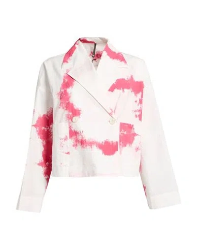 Pierantonio Gaspari Woman Blazer White Size 8 Cotton