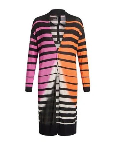 Pierantonio Gaspari Woman Cardigan Black Size 8 Viscose In Multi