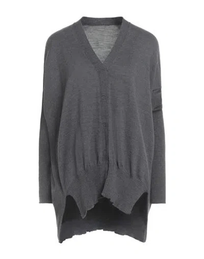Pierantonio Gaspari Woman Cardigan Grey Size 10 Virgin Wool In Gray