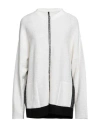 Pierantonio Gaspari Woman Cardigan Ivory Size 8 Cotton, Polyamide In White
