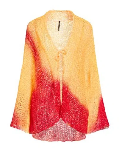 Pierantonio Gaspari Woman Cardigan Orange Size 10 Polyamide