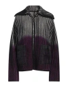 Pierantonio Gaspari Woman Cardigan Purple Size 12 Virgin Wool In Purple