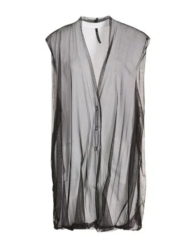 Pierantonio Gaspari Woman Cardigan White Size 10 Cotton, Polyester In Black