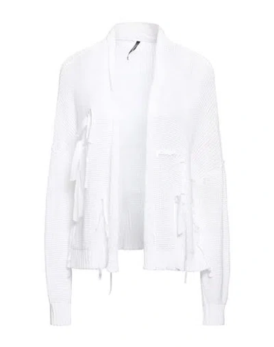 Pierantonio Gaspari Woman Cardigan White Size 8 Linen, Cotton
