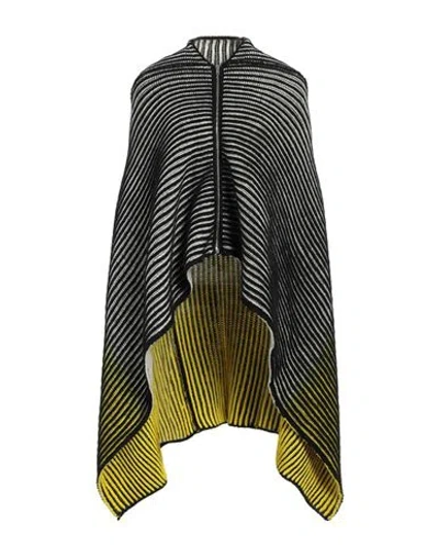 Pierantonio Gaspari Woman Cardigan Yellow Size 12 Virgin Wool In Black