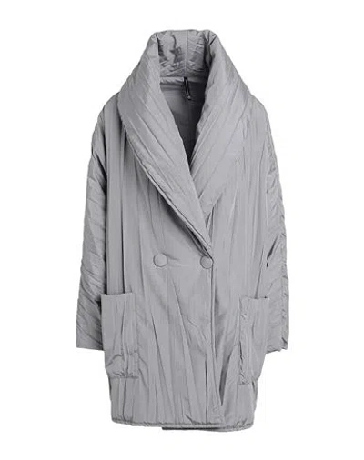 Pierantonio Gaspari Woman Coat Grey Size 12 Polyester In Gray