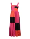 PIERANTONIO GASPARI PIERANTONIO GASPARI WOMAN MAXI DRESS FUCHSIA SIZE 10 COTTON