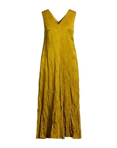 Pierantonio Gaspari Woman Maxi Dress Military Green Size 8 Acetate, Viscose, Metal Fiber