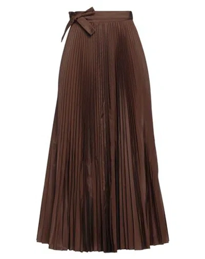 Pierantonio Gaspari Woman Maxi Skirt Brown Size 6 Polyester In Brown