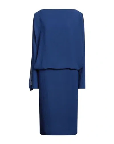 Pierantonio Gaspari Woman Midi Dress Blue Size 12 Polyester