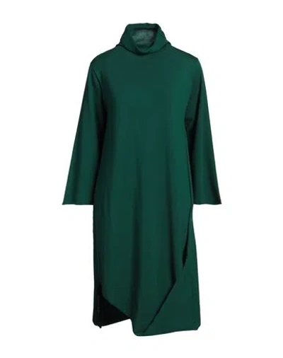 Pierantonio Gaspari Woman Midi Dress Green Size 10 Virgin Wool