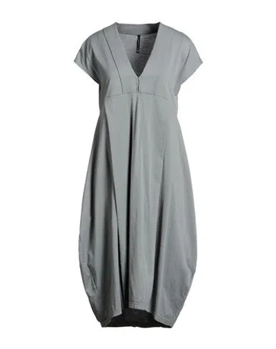Pierantonio Gaspari Woman Midi Dress Grey Size 8 Cotton In Gray