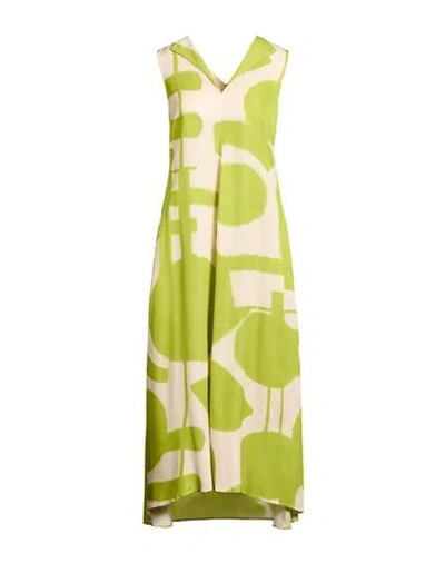 Pierantonio Gaspari Woman Midi Dress Light Green Size 8 Viscose
