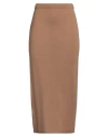 Pierantonio Gaspari Woman Midi Skirt Cocoa Size 8 Virgin Wool In Brown