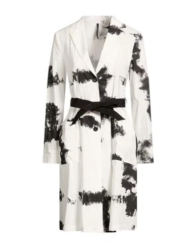 Pierantonio Gaspari Woman Overcoat & Trench Coat White Size 10 Cotton