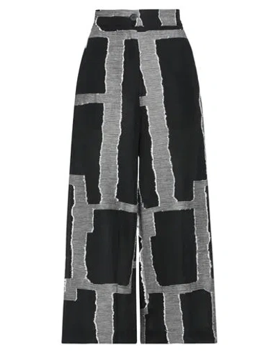 Pierantonio Gaspari Woman Pants Black Size 10 Linen, Cotton, Polyester, Polyamide