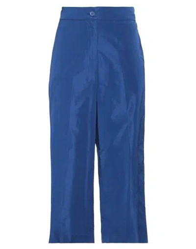 Pierantonio Gaspari Woman Pants Blue Size 8 Polyester
