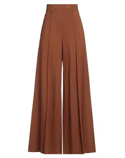 Pierantonio Gaspari Woman Pants Brown Size 4 Viscose, Polyamide, Elastane