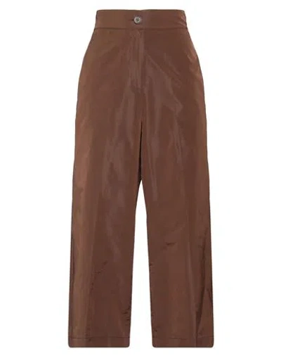 Pierantonio Gaspari Woman Pants Dark Brown Size 6 Polyester