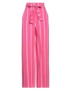 Pierantonio Gaspari Woman Pants Fuchsia Size 8 Lyocell, Polyamide, Cotton, Elastane In Pink
