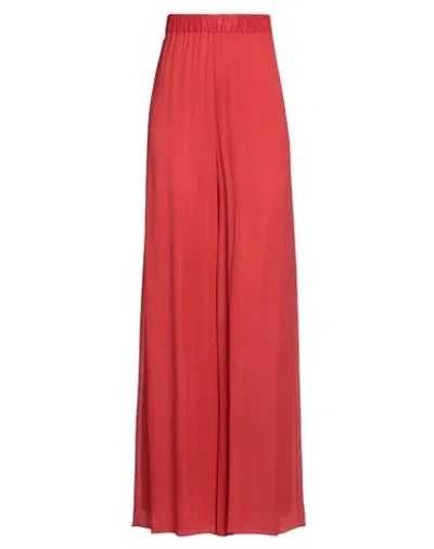 Pierantonio Gaspari Woman Pants Tomato Red Size 10 Polyester, Viscose