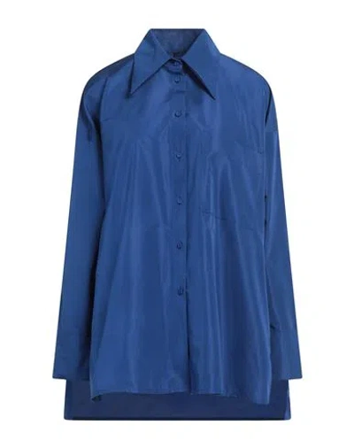 Pierantonio Gaspari Woman Shirt Blue Size 10 Polyester