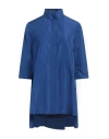 Pierantonio Gaspari Woman Shirt Bright Blue Size 10 Polyester In Blue