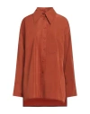 Pierantonio Gaspari Woman Shirt Rust Size 10 Polyester In Red