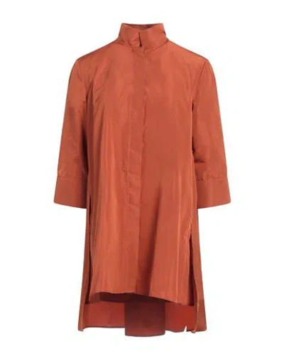 Pierantonio Gaspari Woman Shirt Rust Size 14 Polyester In Red
