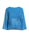 Pierantonio Gaspari Woman Sweater Azure Size 8 Viscose, Polyamide In Blue