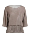 Pierantonio Gaspari Woman Sweater Bronze Size 8 Viscose, Polyester In Brown