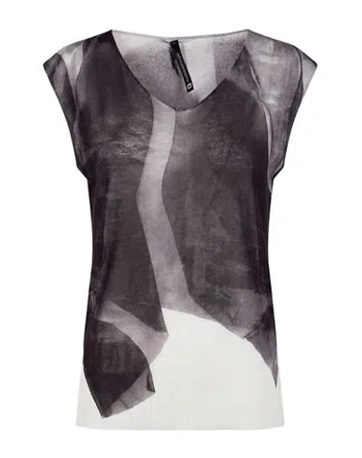 Pierantonio Gaspari Woman Sweater Charcoal Size 10 Viscose, Polyamide In Multi