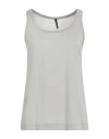 Pierantonio Gaspari Woman Tank Top Grey Size 10 Viscose, Polyester In Grey