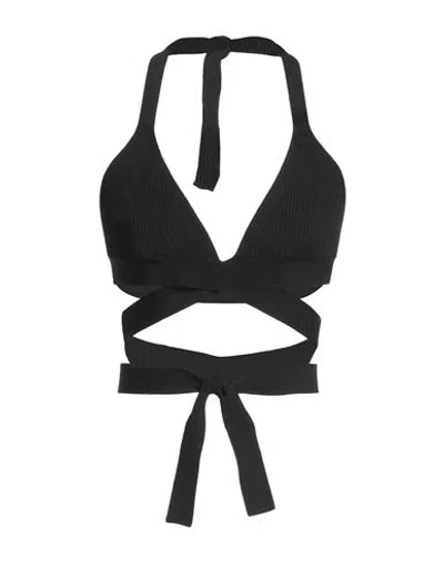 Pierantonio Gaspari Woman Top Black Size 10 Viscose, Polyamide