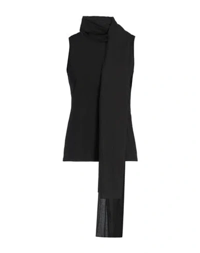 Pierantonio Gaspari Woman Top Black Size 12 Cotton
