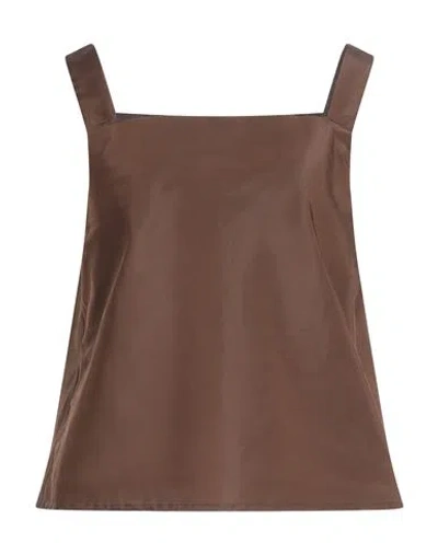 Pierantonio Gaspari Woman Top Cocoa Size 12 Polyester In Brown