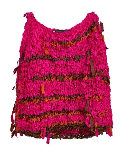 Pierantonio Gaspari Woman Top Fuchsia Size 10 Polyester In Pink