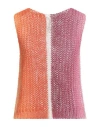 Pierantonio Gaspari Woman Top Orange Size 10 Linen In Multi