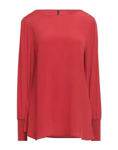 Pierantonio Gaspari Woman Top Red Size 14 Acetate, Silk