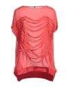 Pierantonio Gaspari Woman Top Tomato Red Size 8 Polyester, Viscose In Tomato Red