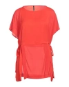 Pierantonio Gaspari Woman Top Tomato Red Size 8 Polyester, Viscose In Tomato Red